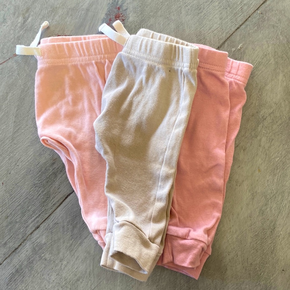 Gently used baby bottoms. 3 for the price of home.
